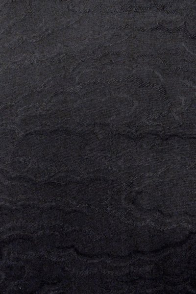 画像6: O0902O 女性用羽織  シルク（正絹） 黒, 雲 【中古】【USED】【リサイクル】 ★★★☆☆【O0902O】 (6)