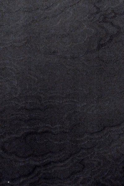 画像8: O0902O 女性用羽織  シルク（正絹） 黒, 雲 【中古】【USED】【リサイクル】 ★★★☆☆【O0902O】 (8)