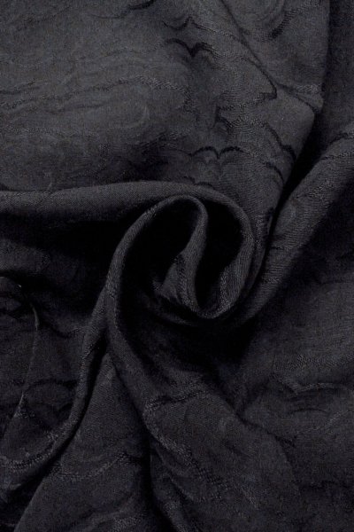 画像12: O0902O 女性用羽織  シルク（正絹） 黒, 雲 【中古】【USED】【リサイクル】 ★★★☆☆【O0902O】 (12)