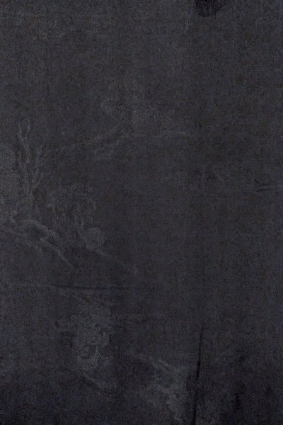 画像5: O0902R 女性用羽織  シルク（正絹） 黒, 川 【中古】【USED】【リサイクル】 ★★★★☆【O0902R】 (5)