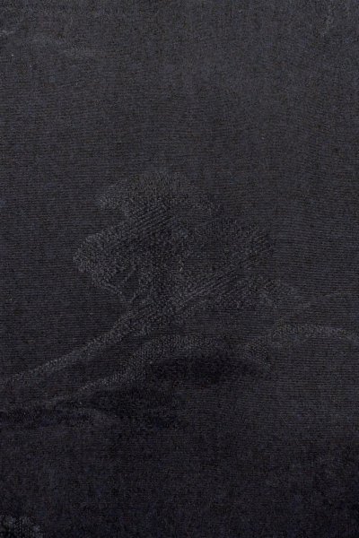 画像8: O0902R 女性用羽織  シルク（正絹） 黒, 川 【中古】【USED】【リサイクル】 ★★★★☆【O0902R】 (8)