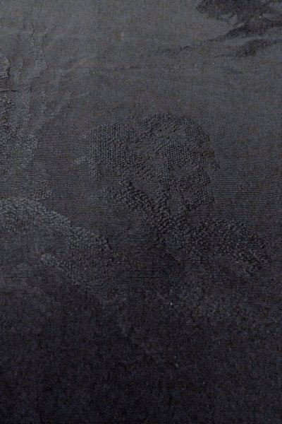 画像10: O0902R 女性用羽織  シルク（正絹） 黒, 川 【中古】【USED】【リサイクル】 ★★★★☆【O0902R】 (10)