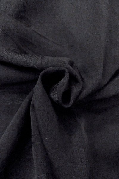 画像12: O0902R 女性用羽織  シルク（正絹） 黒, 川 【中古】【USED】【リサイクル】 ★★★★☆【O0902R】 (12)