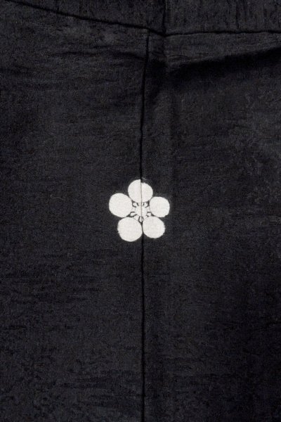 画像3: O0902S 女性用羽織  シルク（正絹） 黒,  【中古】【USED】【リサイクル】 ★★★☆☆【O0902S】 (3)