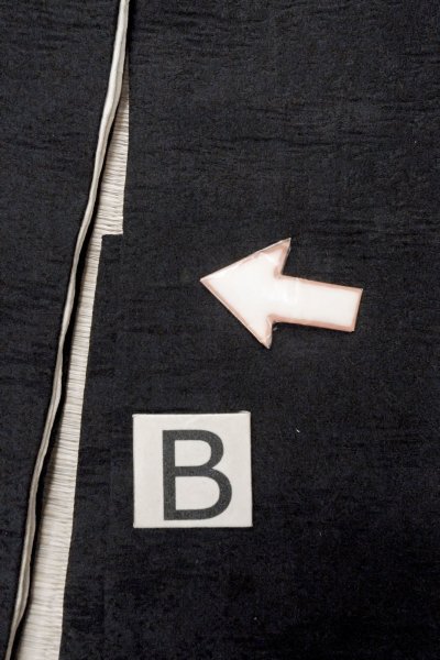 画像16: O0902S 女性用羽織  シルク（正絹） 黒,  【中古】【USED】【リサイクル】 ★★★☆☆【O0902S】 (16)