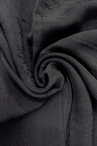 画像12: O0902V 女性用羽織  シルク（正絹） 黒,  【中古】【USED】【リサイクル】 ★★★☆☆【O0902V】 (12)