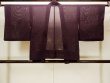 画像2: O0902W 女性用羽織  シルク（正絹） 深い紫色, もみじ 【中古】【USED】【リサイクル】 ★★★★☆【O0902W】 (2)