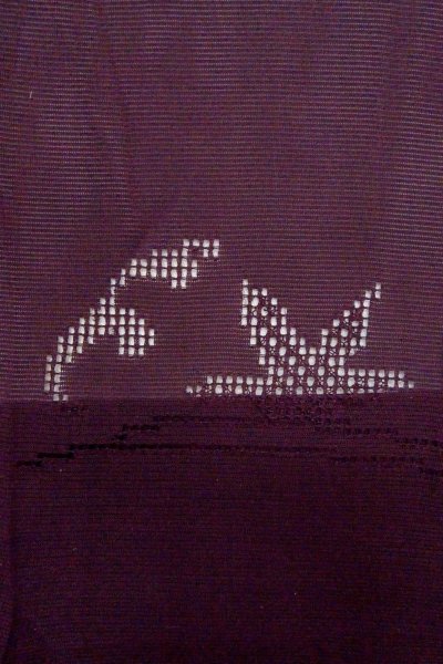 画像4: O0902W 女性用羽織  シルク（正絹） 深い紫色, もみじ 【中古】【USED】【リサイクル】 ★★★★☆【O0902W】 (4)