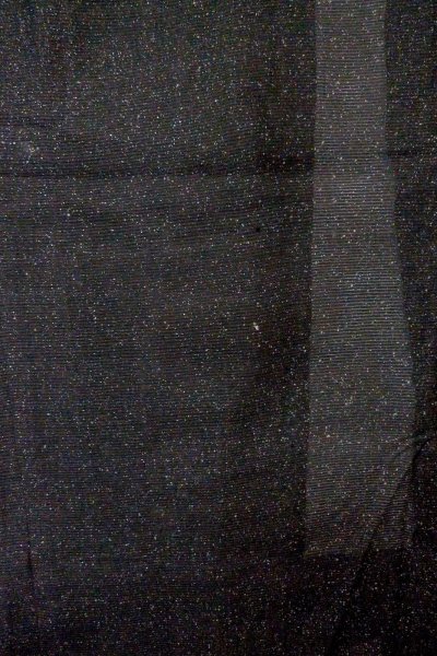 画像4: O0902X 女性用羽織  シルク（正絹） 黒, 小さな点々 【中古】【USED】【リサイクル】 ★☆☆☆☆【O0902X】 (4)