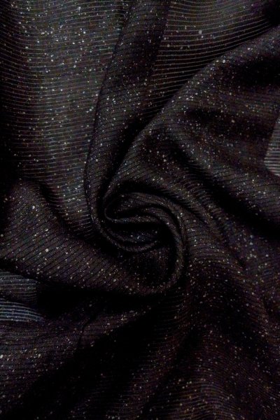 画像10: O0902X 女性用羽織  シルク（正絹） 黒, 小さな点々 【中古】【USED】【リサイクル】 ★☆☆☆☆【O0902X】 (10)