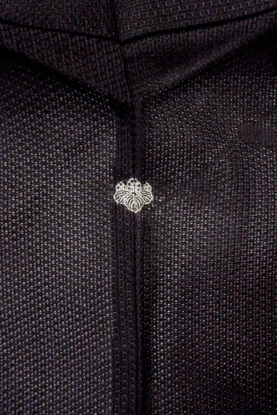 画像3: O0902Y 女性用羽織  麻 黒, 笹 【中古】【USED】【リサイクル】 ★★★★☆【O0902Y】 (3)