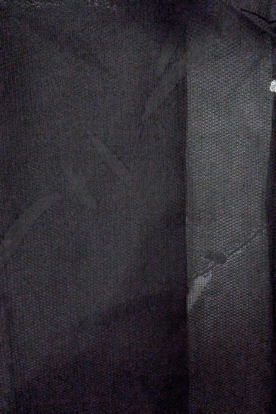 画像4: O0902Y 女性用羽織  麻 黒, 笹 【中古】【USED】【リサイクル】 ★★★★☆【O0902Y】 (4)