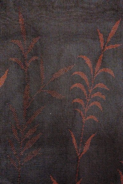 画像6: O0902Z 女性用羽織  シルク（正絹） 黒, 草 【中古】【USED】【リサイクル】 ★★★★☆【O0902Z】 (6)