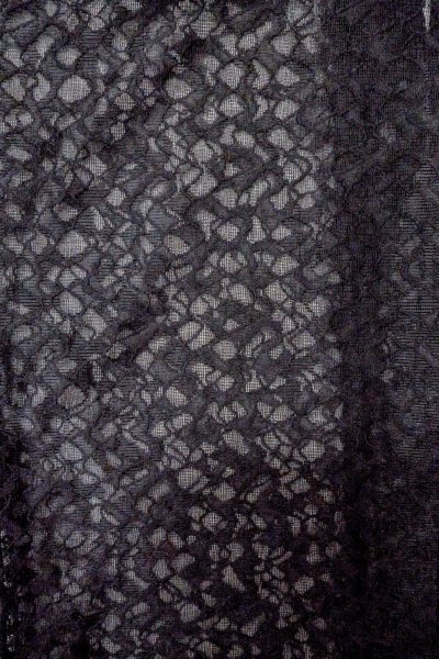 画像3: O0903A 女性用道中着  化繊 黒, 抽象的模様 【中古】【USED】【リサイクル】 ★★★★☆【O0903A】 (3)