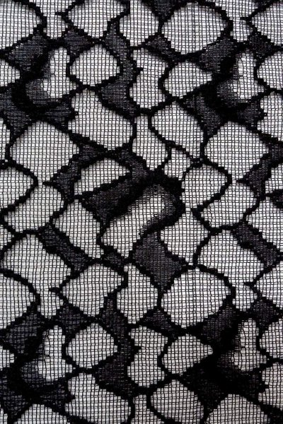 画像6: O0903A 女性用道中着  化繊 黒, 抽象的模様 【中古】【USED】【リサイクル】 ★★★★☆【O0903A】 (6)