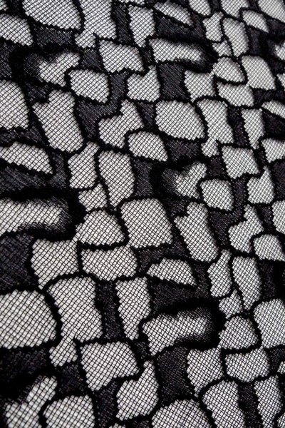 画像8: O0903A 女性用道中着  化繊 黒, 抽象的模様 【中古】【USED】【リサイクル】 ★★★★☆【O0903A】 (8)