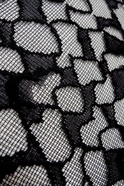 画像9: O0903A 女性用道中着  化繊 黒, 抽象的模様 【中古】【USED】【リサイクル】 ★★★★☆【O0903A】 (9)