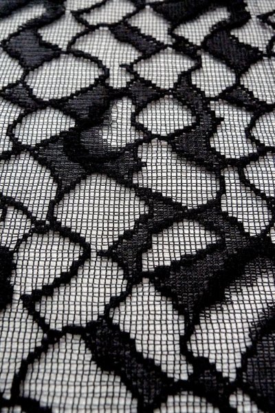 画像10: O0903A 女性用道中着  化繊 黒, 抽象的模様 【中古】【USED】【リサイクル】 ★★★★☆【O0903A】 (10)