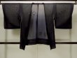 画像1: O0903B 女性用羽織  シルク（正絹） 黒, バラ 【中古】【USED】【リサイクル】 ★★★★☆【O0903B】 (1)