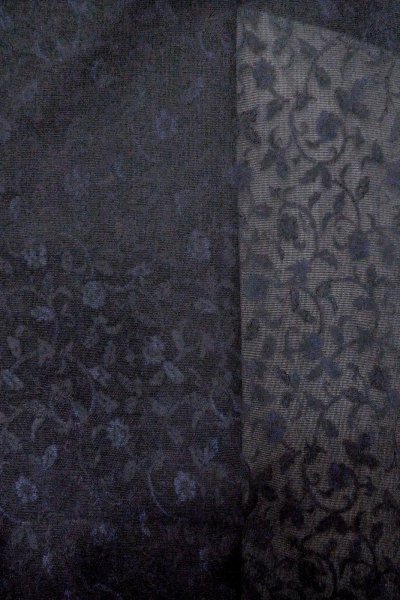 画像3: O0903C 女性用羽織  化繊 黒, 唐花 【中古】【USED】【リサイクル】 ★★★★☆【O0903C】 (3)