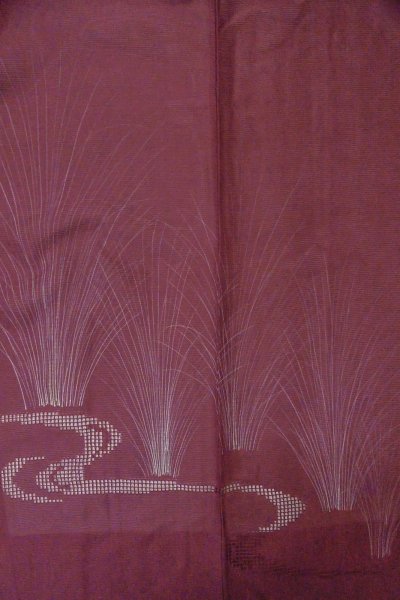 画像3: O0903D 女性用羽織  シルク（正絹） 深い紫色, 流水 【中古】【USED】【リサイクル】 ★☆☆☆☆【O0903D】 (3)