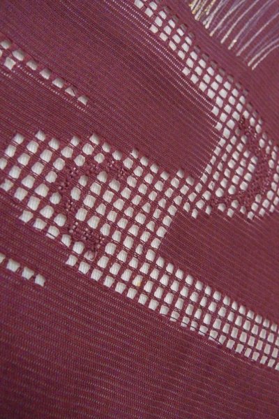 画像8: O0903D 女性用羽織  シルク（正絹） 深い紫色, 流水 【中古】【USED】【リサイクル】 ★☆☆☆☆【O0903D】 (8)