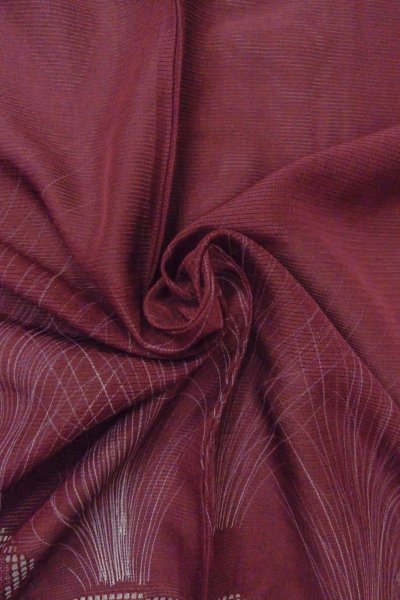 画像10: O0903D 女性用羽織  シルク（正絹） 深い紫色, 流水 【中古】【USED】【リサイクル】 ★☆☆☆☆【O0903D】 (10)