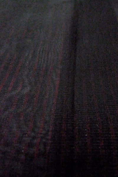 画像7: O0909A 女性用羽織  シルク（正絹） 黒, 縞 【中古】【USED】【リサイクル】 ★★★☆☆【O0909A】 (7)