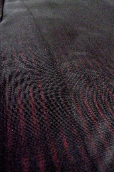 画像8: O0909A 女性用羽織  シルク（正絹） 黒, 縞 【中古】【USED】【リサイクル】 ★★★☆☆【O0909A】 (8)