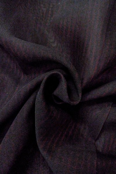 画像9: O0909A 女性用羽織  シルク（正絹） 黒, 縞 【中古】【USED】【リサイクル】 ★★★☆☆【O0909A】 (9)