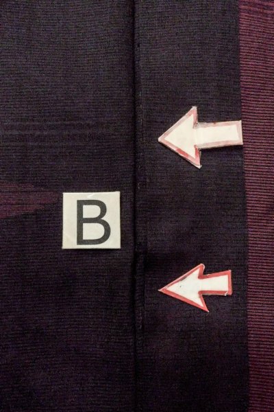 画像13: O0909B 女性用羽織  シルク（正絹） 黒, 縞 【中古】【USED】【リサイクル】 ★★★☆☆【O0909B】 (13)