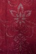 画像6: O0909D 女性用羽織  シルク（正絹） 深い赤色, 花 【中古】【USED】【リサイクル】 ★★★☆☆【O0909D】 (6)