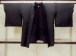 画像1: O0909E 女性用羽織  シルク（正絹） 黒, 縞 【中古】【USED】【リサイクル】 ★★★★☆【O0909E】 (1)