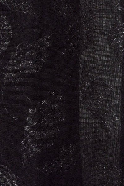 画像6: O0909F 女性用羽織  シルク（正絹） 黒, 葉 【中古】【USED】【リサイクル】 ★★★★☆【O0909F】 (6)
