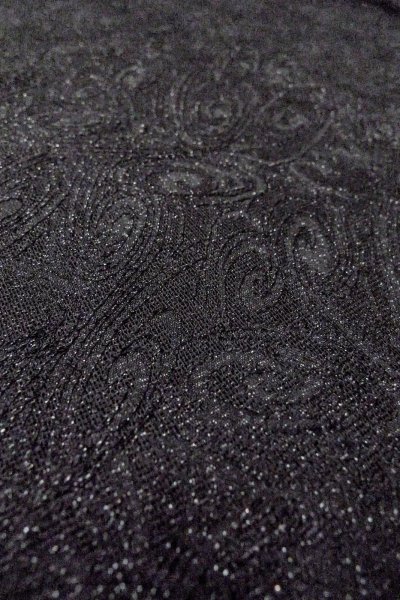 画像10: O0909H 女性用羽織  シルク（正絹） 黒, うず 【中古】【USED】【リサイクル】 ★★★☆☆【O0909H】 (10)