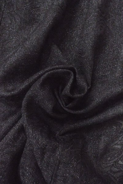 画像11: O0909H 女性用羽織  シルク（正絹） 黒, うず 【中古】【USED】【リサイクル】 ★★★☆☆【O0909H】 (11)