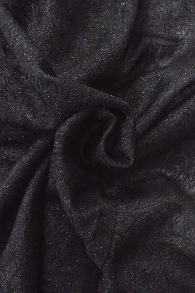 画像12: O0909H 女性用羽織  シルク（正絹） 黒, うず 【中古】【USED】【リサイクル】 ★★★☆☆【O0909H】 (12)