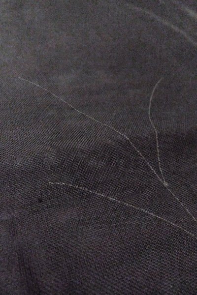 画像10: O0909I 女性用羽織  シルク（正絹） 黒, 草 【中古】【USED】【リサイクル】 ★★★☆☆【O0909I】 (10)