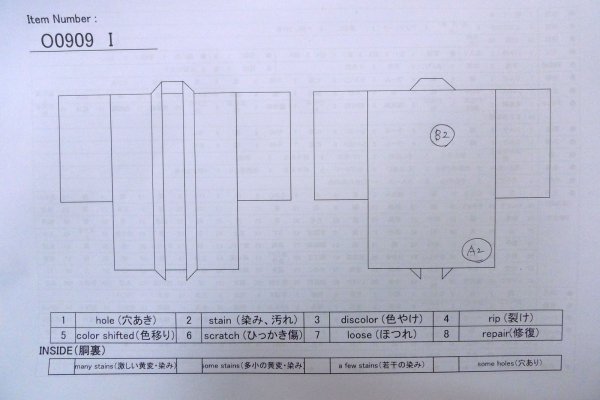 画像13: O0909I 女性用羽織  シルク（正絹） 黒, 草 【中古】【USED】【リサイクル】 ★★★☆☆【O0909I】 (13)