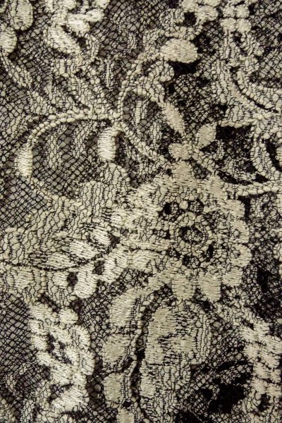 画像7: O0909K 女性用羽織  化繊 黒, 花 【中古】【USED】【リサイクル】 ★★★☆☆【O0909K】 (7)