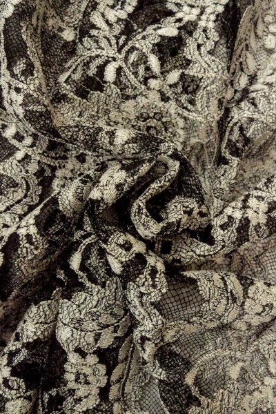 画像12: O0909K 女性用羽織  化繊 黒, 花 【中古】【USED】【リサイクル】 ★★★☆☆【O0909K】 (12)