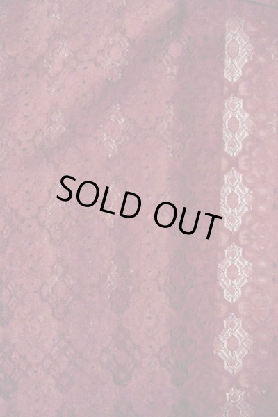 画像3: O0909L 女性用羽織  化繊 深い赤色, 花 【中古】【USED】【リサイクル】 ★★★☆☆【O0909L】 (3)