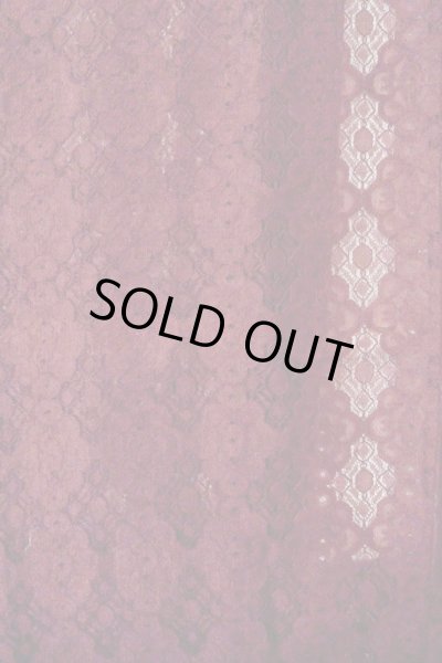 画像4: O0909L 女性用羽織  化繊 深い赤色, 花 【中古】【USED】【リサイクル】 ★★★☆☆【O0909L】 (4)