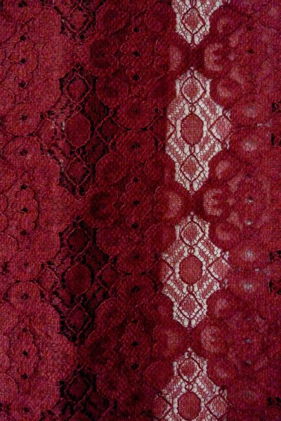 画像6: O0909L 女性用羽織  化繊 深い赤色, 花 【中古】【USED】【リサイクル】 ★★★☆☆【O0909L】 (6)