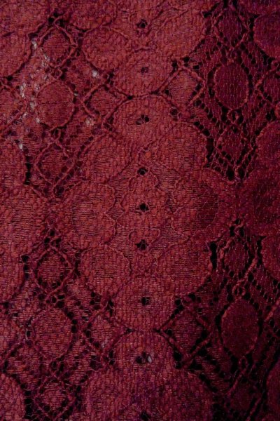 画像7: O0909L 女性用羽織  化繊 深い赤色, 花 【中古】【USED】【リサイクル】 ★★★☆☆【O0909L】 (7)