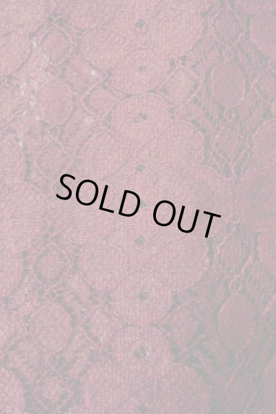 画像7: O0909L 女性用羽織  化繊 深い赤色, 花 【中古】【USED】【リサイクル】 ★★★☆☆【O0909L】 (7)