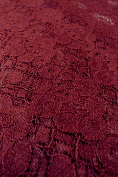 画像10: O0909L 女性用羽織  化繊 深い赤色, 花 【中古】【USED】【リサイクル】 ★★★☆☆【O0909L】 (10)