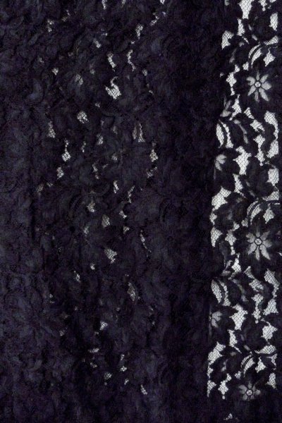 画像4: O0909M 女性用羽織  化繊 黒, 花 【中古】【USED】【リサイクル】 ★★★★☆【O0909M】 (4)