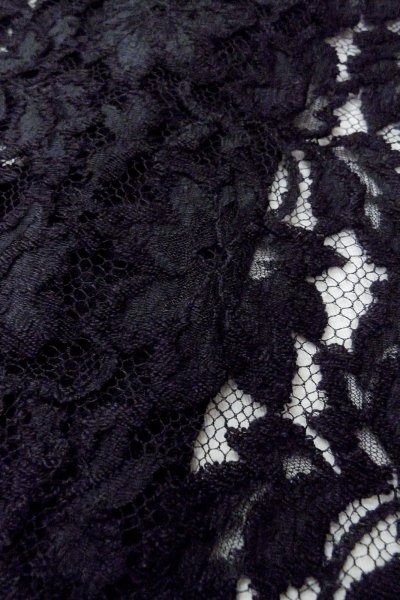 画像8: O0909M 女性用羽織  化繊 黒, 花 【中古】【USED】【リサイクル】 ★★★★☆【O0909M】 (8)