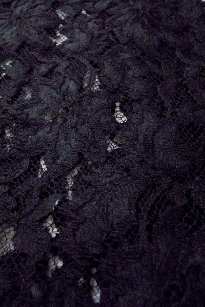 画像9: O0909M 女性用羽織  化繊 黒, 花 【中古】【USED】【リサイクル】 ★★★★☆【O0909M】 (9)